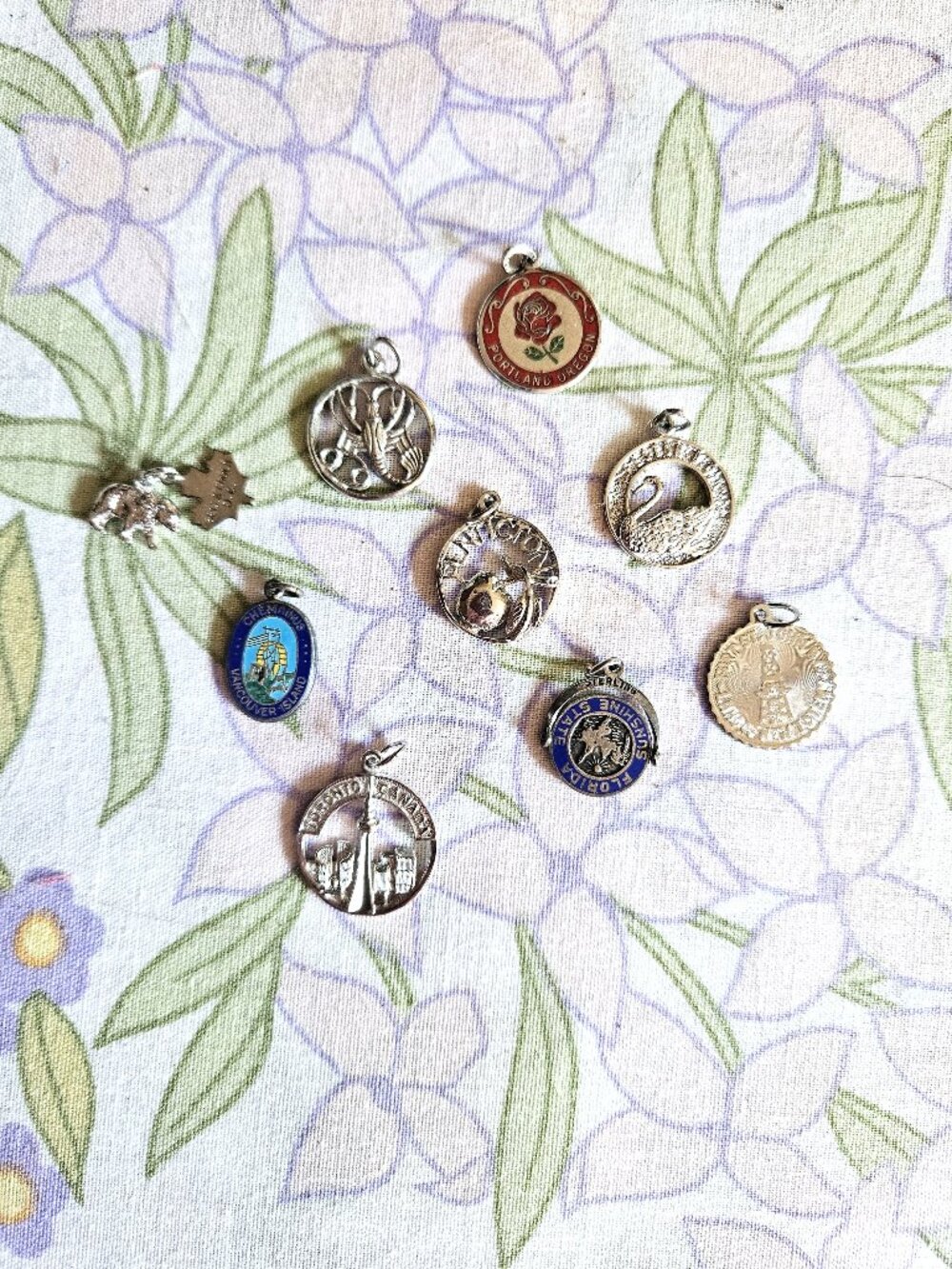 Bundle of 9 Vintage Silver Plated Charms